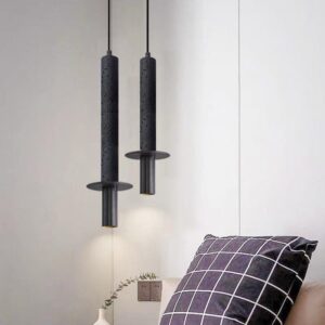Modern Industrial Pendant Light – Lava Stone Style