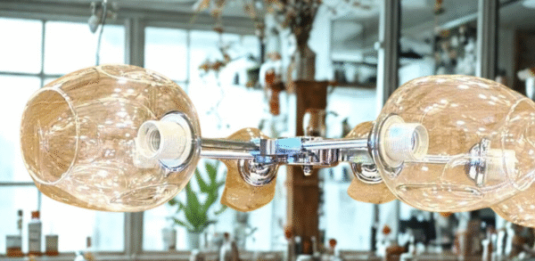 Contemporary Bulb Hanging Light – Gold & Black